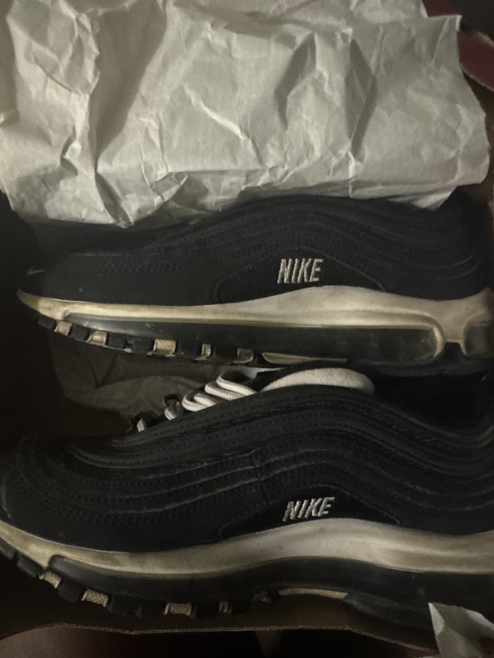 Nike Men’s Black and White Air Max 97 Style Sneakers